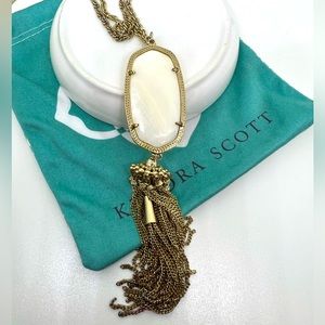 Kendra Scott white tassel necklace